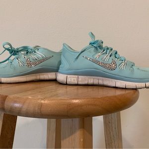 Swarovski crystal Tiffany blue Nike size 5.5